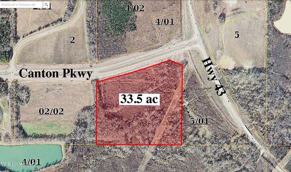 33.5 Acres of Commercial Land for Sale in Canton, Mississippi