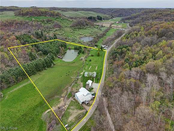 12.814 Acres of Land with Home for Sale in Gnadenhutten, Ohio