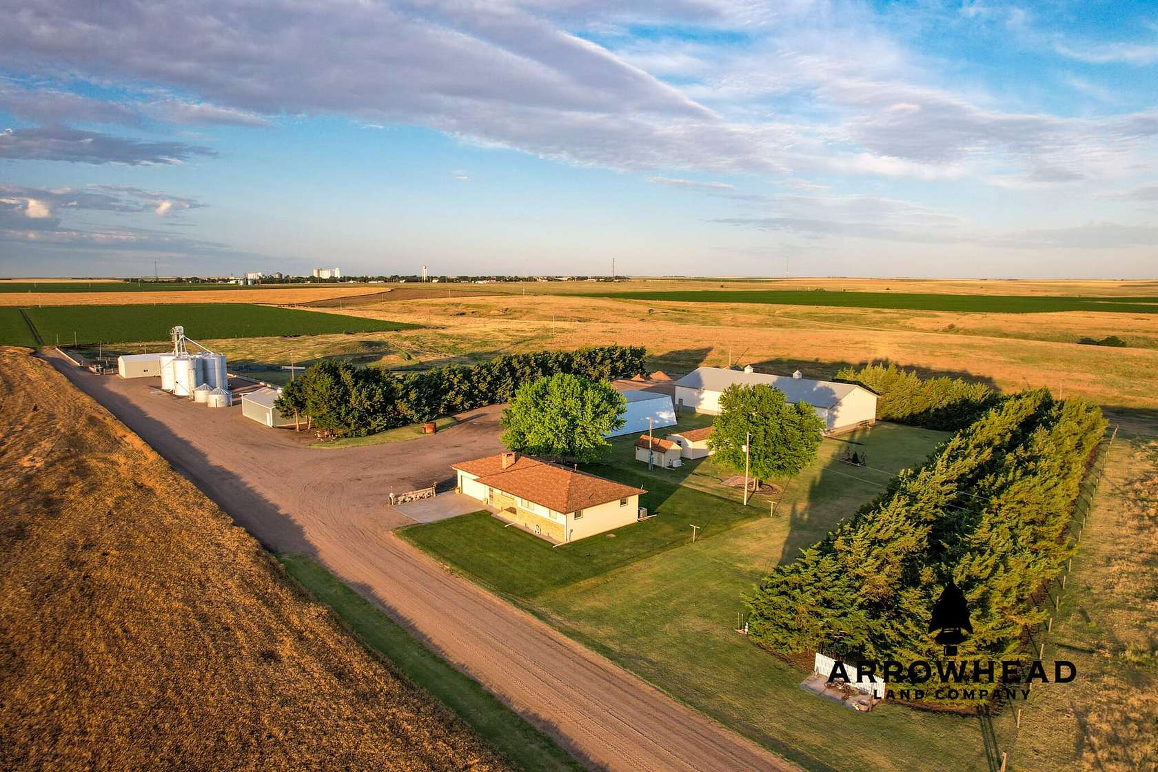 78 Acres of Land with Home for Sale in Grainfield, Kansas