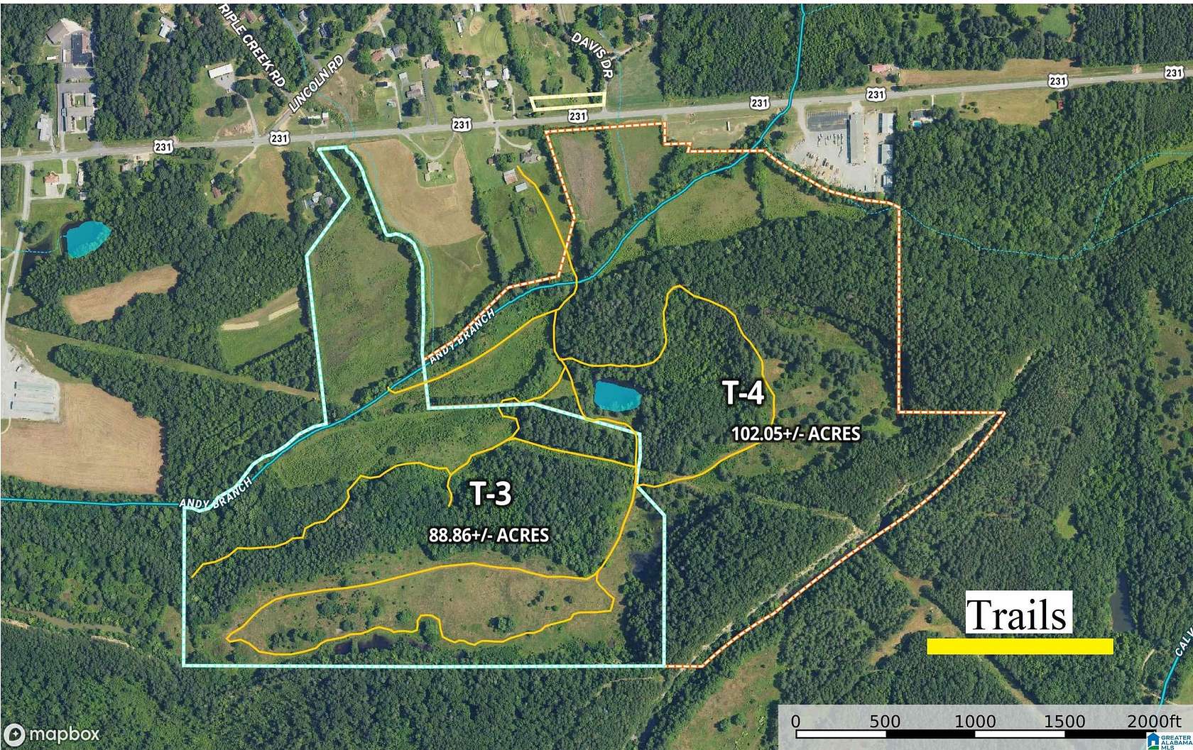 88 Acres of Agricultural & Residential Land for Sale in Oneonta, Alabama