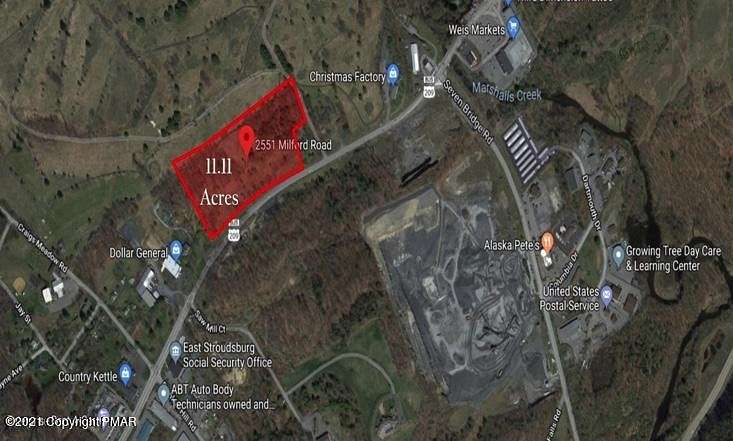 11.08 Acres of Commercial Land for Sale in East Stroudsburg, Pennsylvania