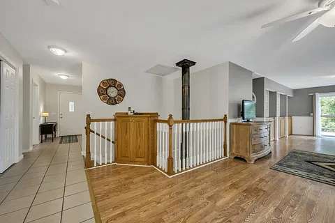 Foyer and living room upstairs