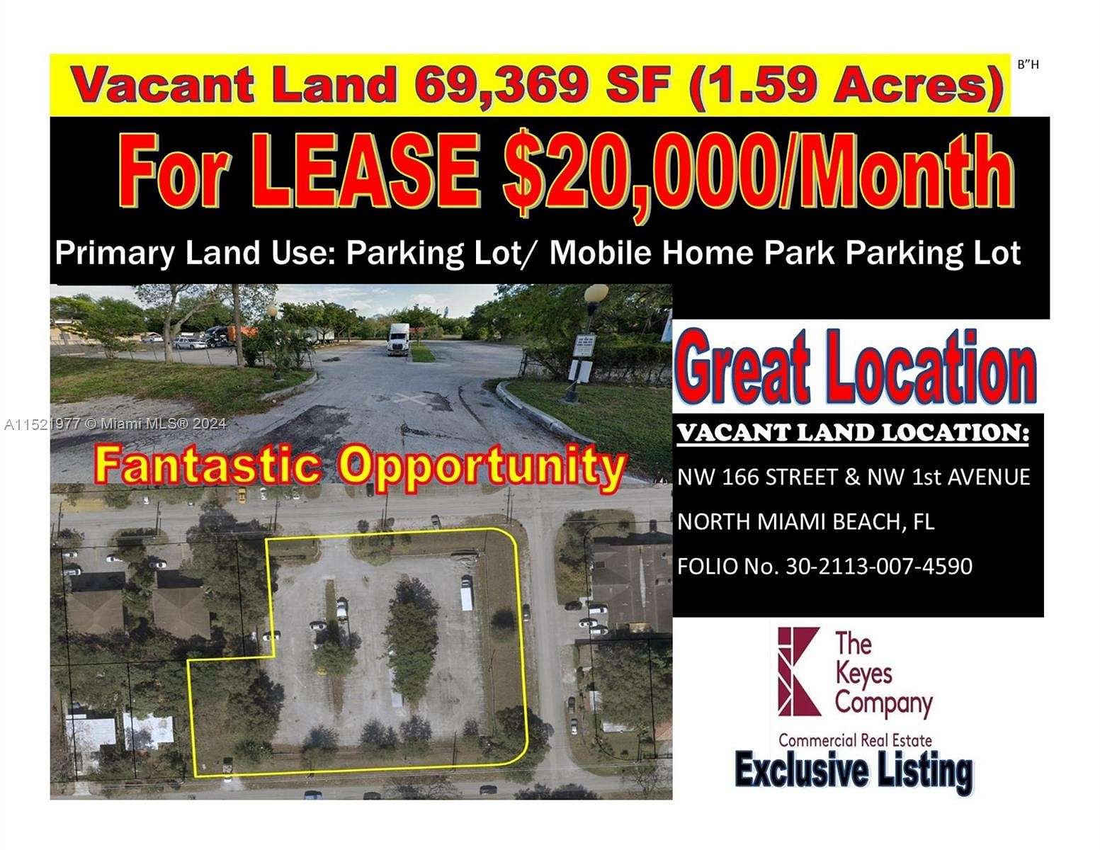 1.59 Acres of Land for Lease in Miami, Florida