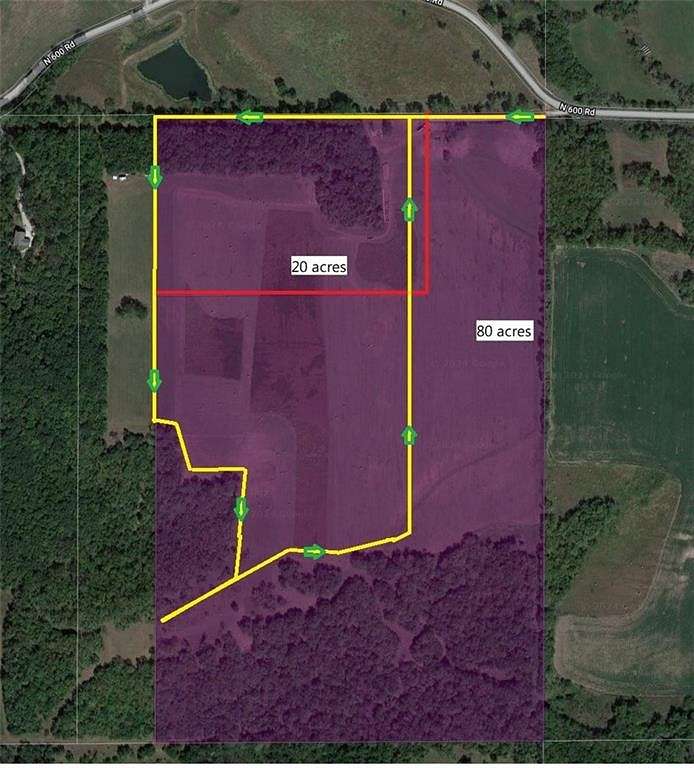 100 Acres of Recreational Land & Farm for Sale in Overbrook, Kansas