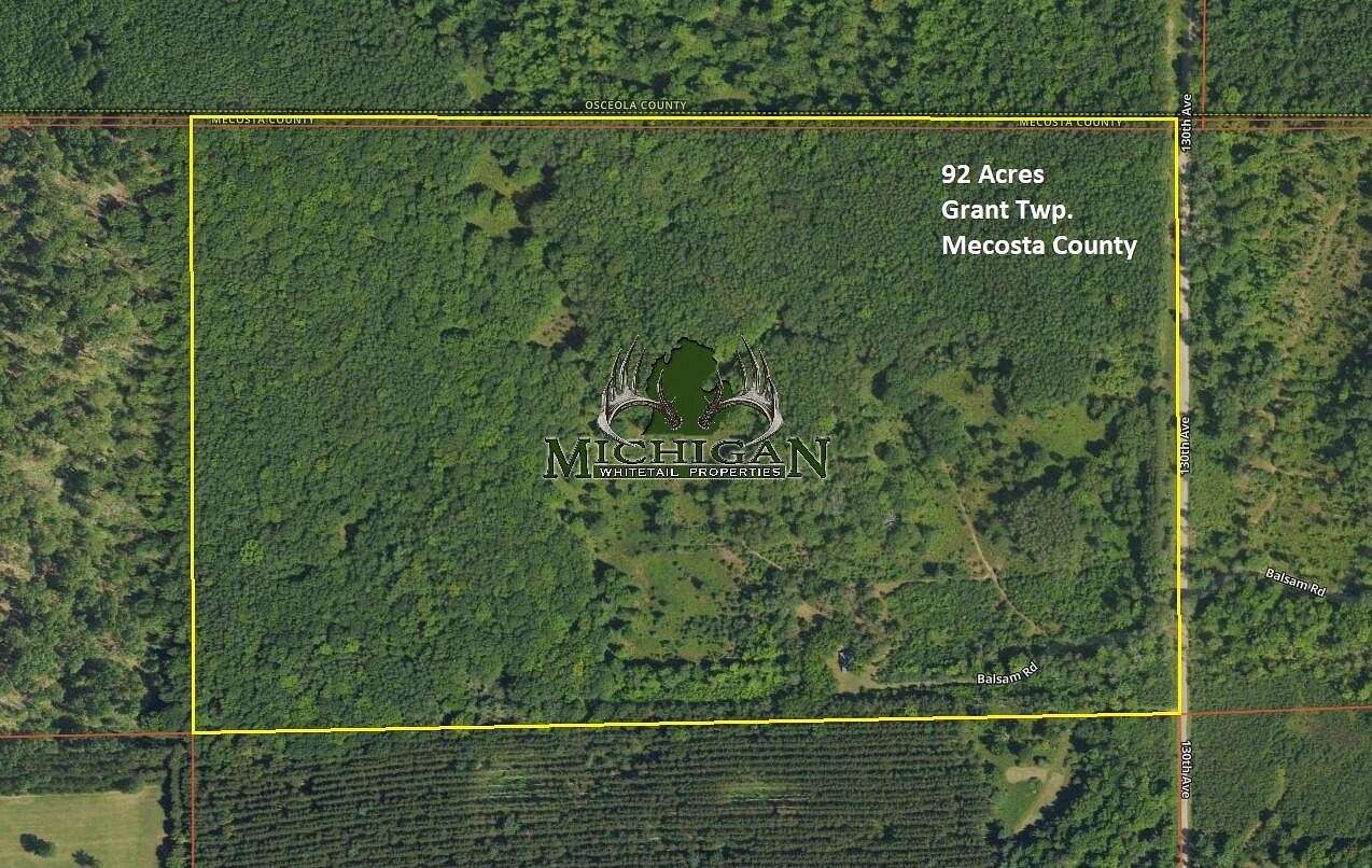 92 Acres of Recreational Land for Sale in Hersey, Michigan