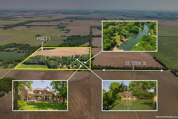 78.42 Acres of Land with Home for Auction in Sedgwick, Kansas