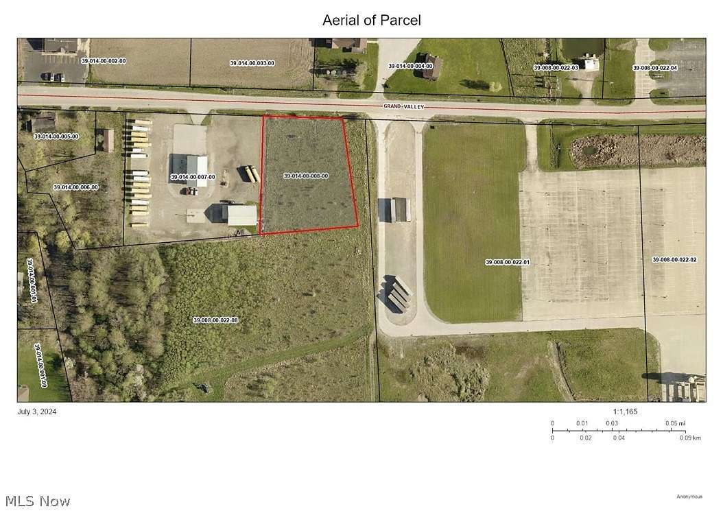 1.023 Acres of Commercial Land for Sale in Orwell, Ohio