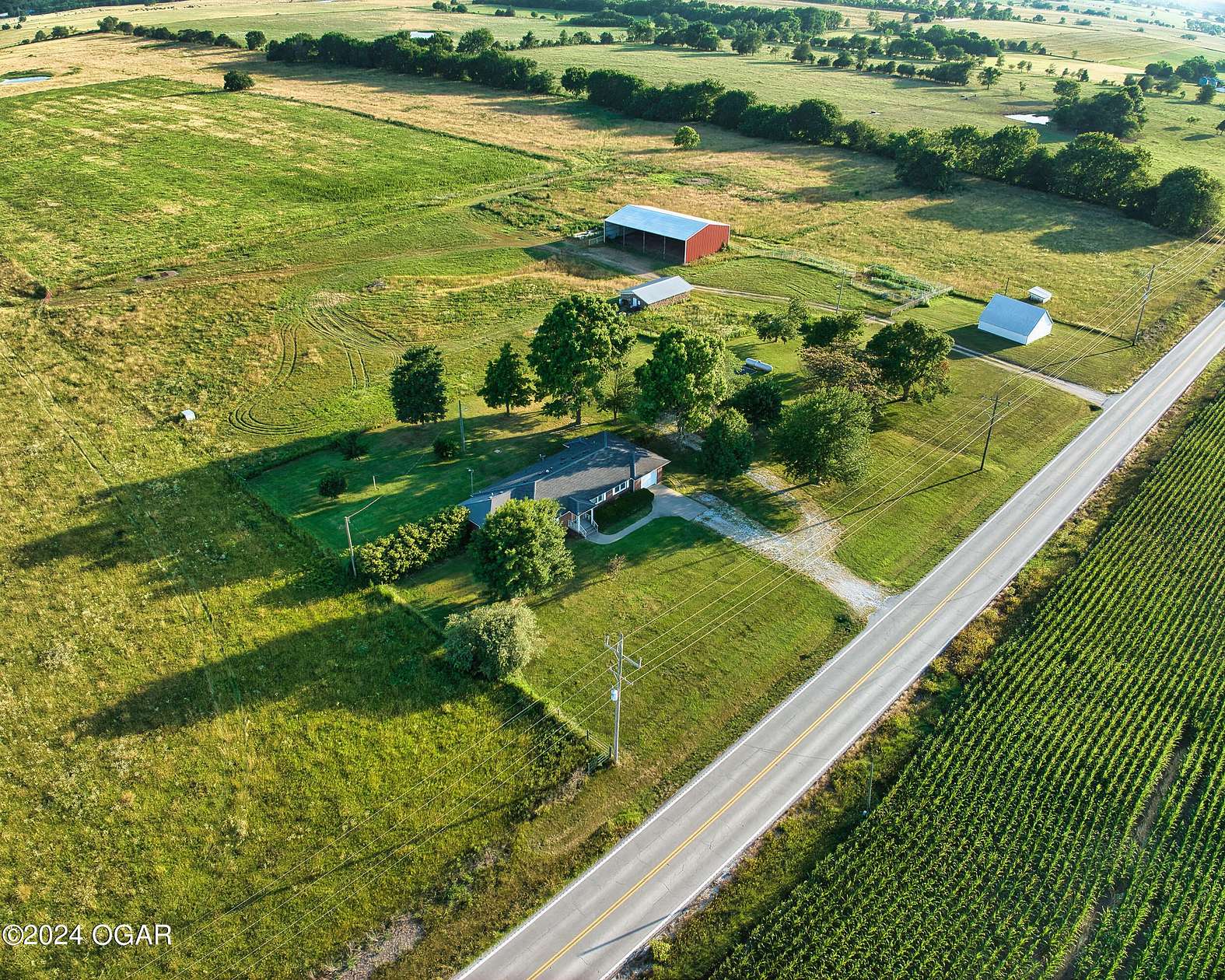 79.66 Acres of Agricultural Land with Home for Sale in Pierce City, Missouri