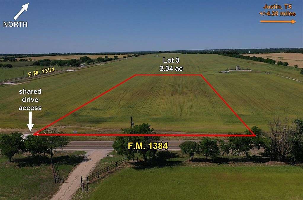 2.34 Acres of Land for Sale in Justin, Texas