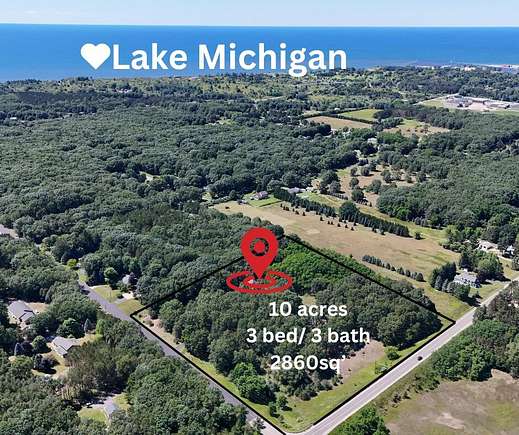10 Acres of Residential Land with Home for Sale in Manistee, Michigan