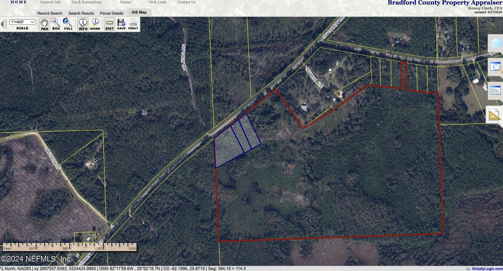 2.12 Acres of Residential Land for Sale in Hampton, Florida