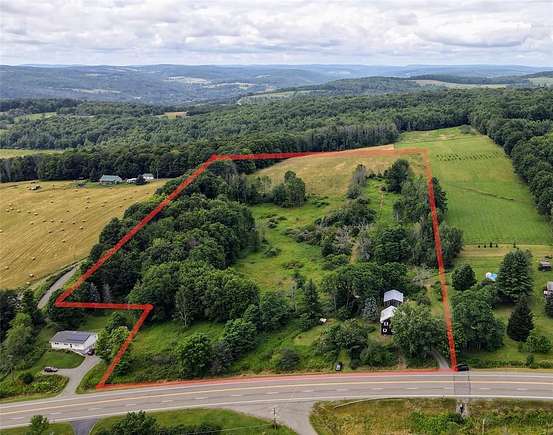 13 Acres of Recreational Land with Home for Sale in Newark Valley, New York