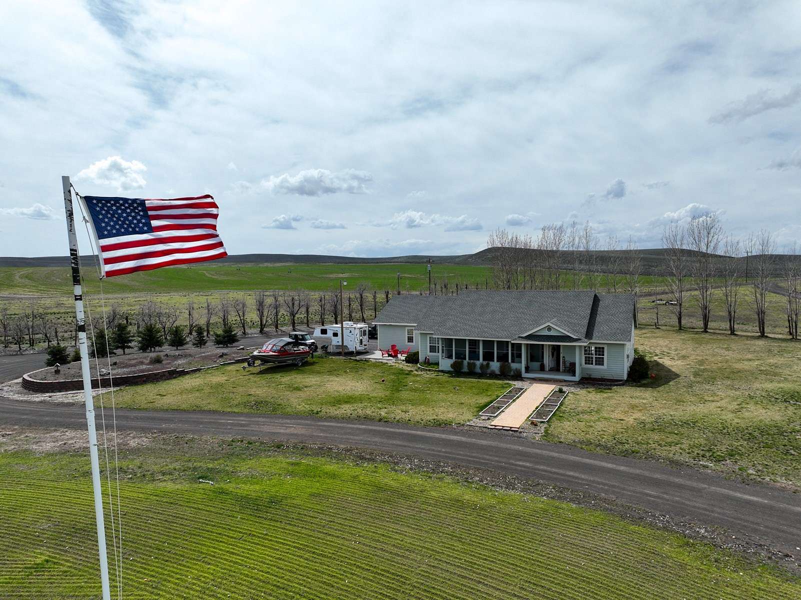 1,719 Acres of Agricultural Land with Home for Sale in Burns, Oregon