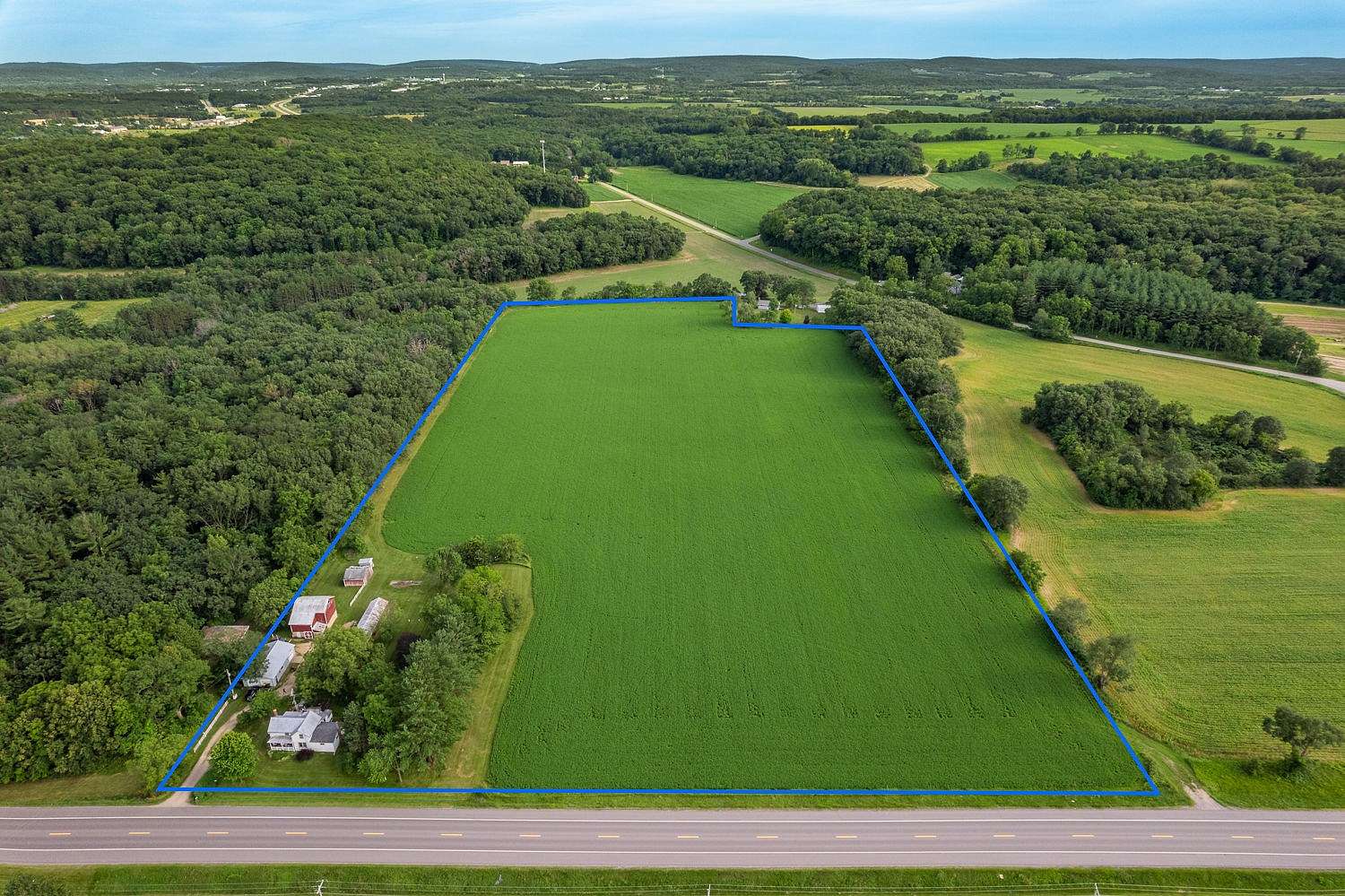 18.99 Acres of Land with Home for Auction in Baraboo, Wisconsin