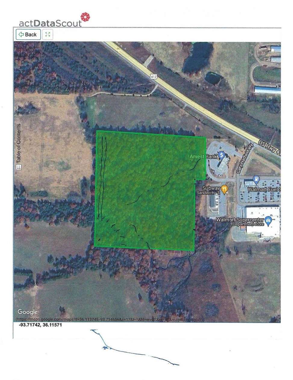 20.5 Acres of Commercial Land for Sale in Huntsville, Arkansas