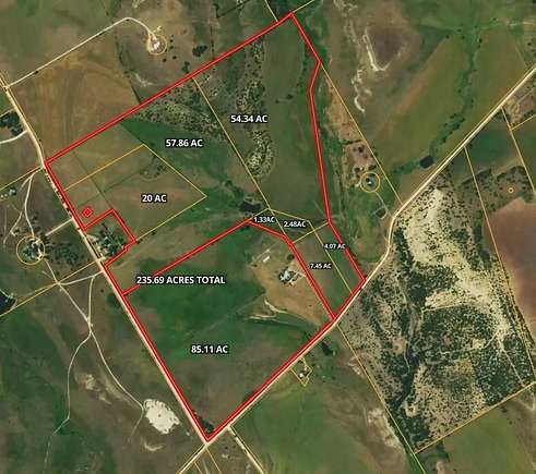 232.6 Acres of Agricultural Land with Home for Sale in Hico, Texas