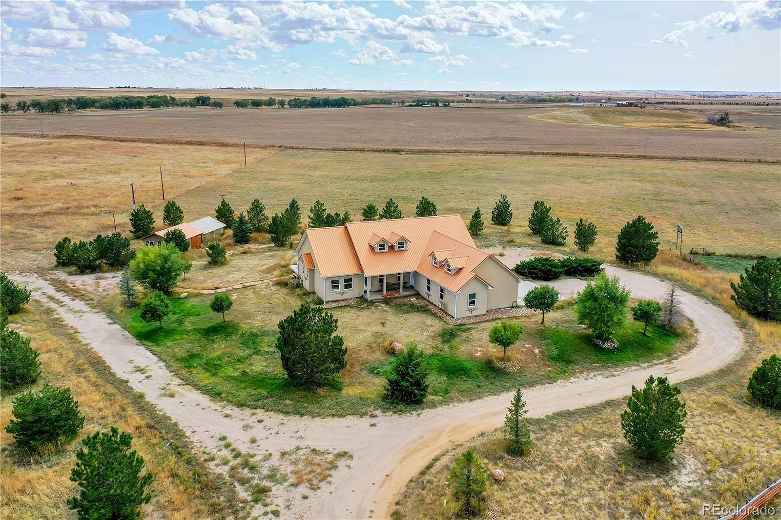 40.63 Acres of Agricultural Land with Home for Sale in Byers, Colorado