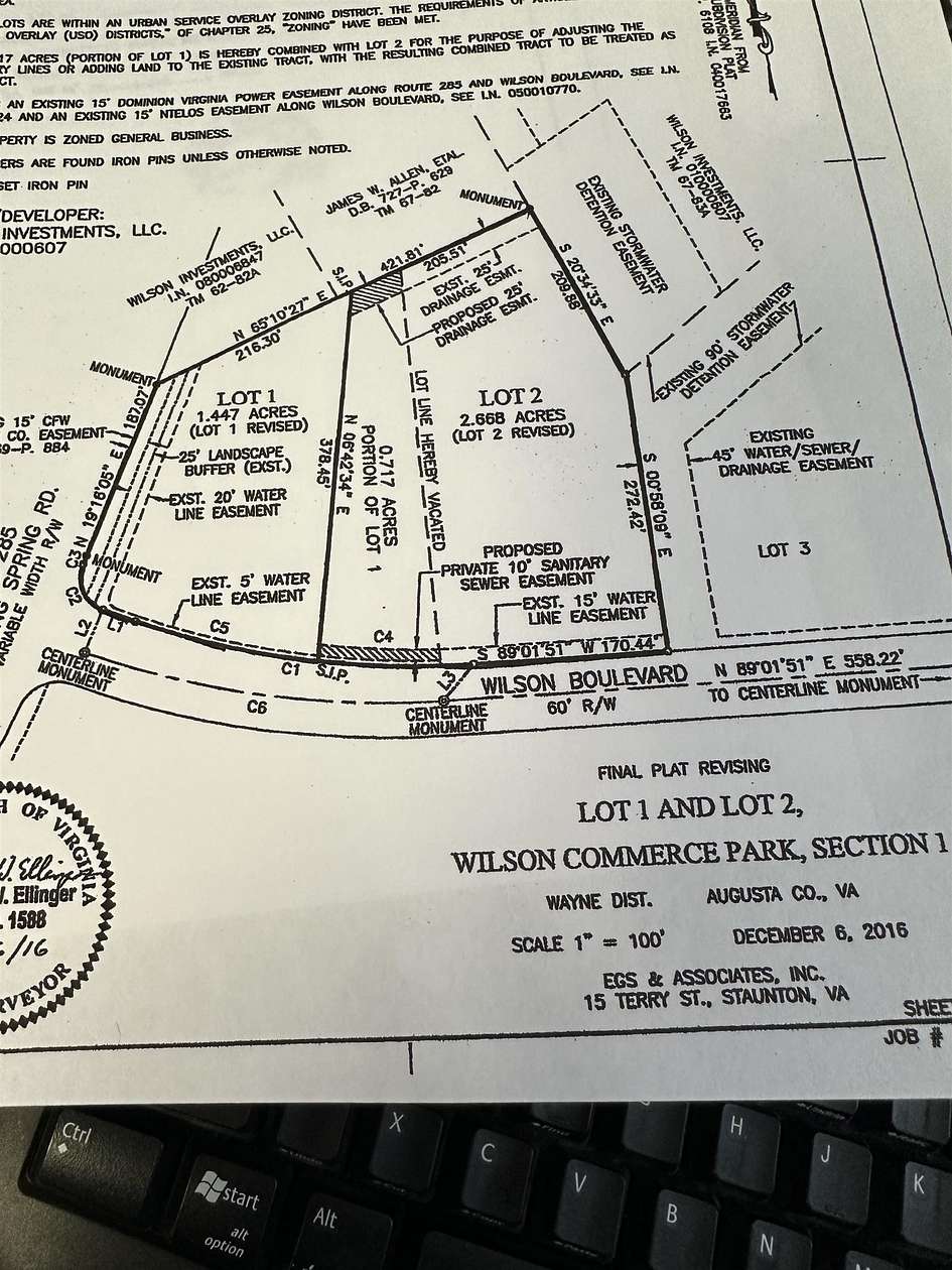1.45 Acres of Commercial Land for Sale in Fishersville, Virginia