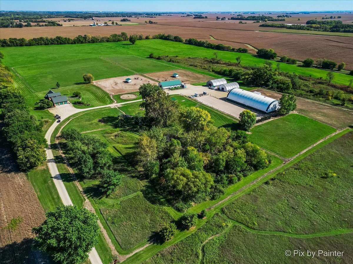 47.45 Acres of Agricultural Land with Home for Sale in Chana, Illinois