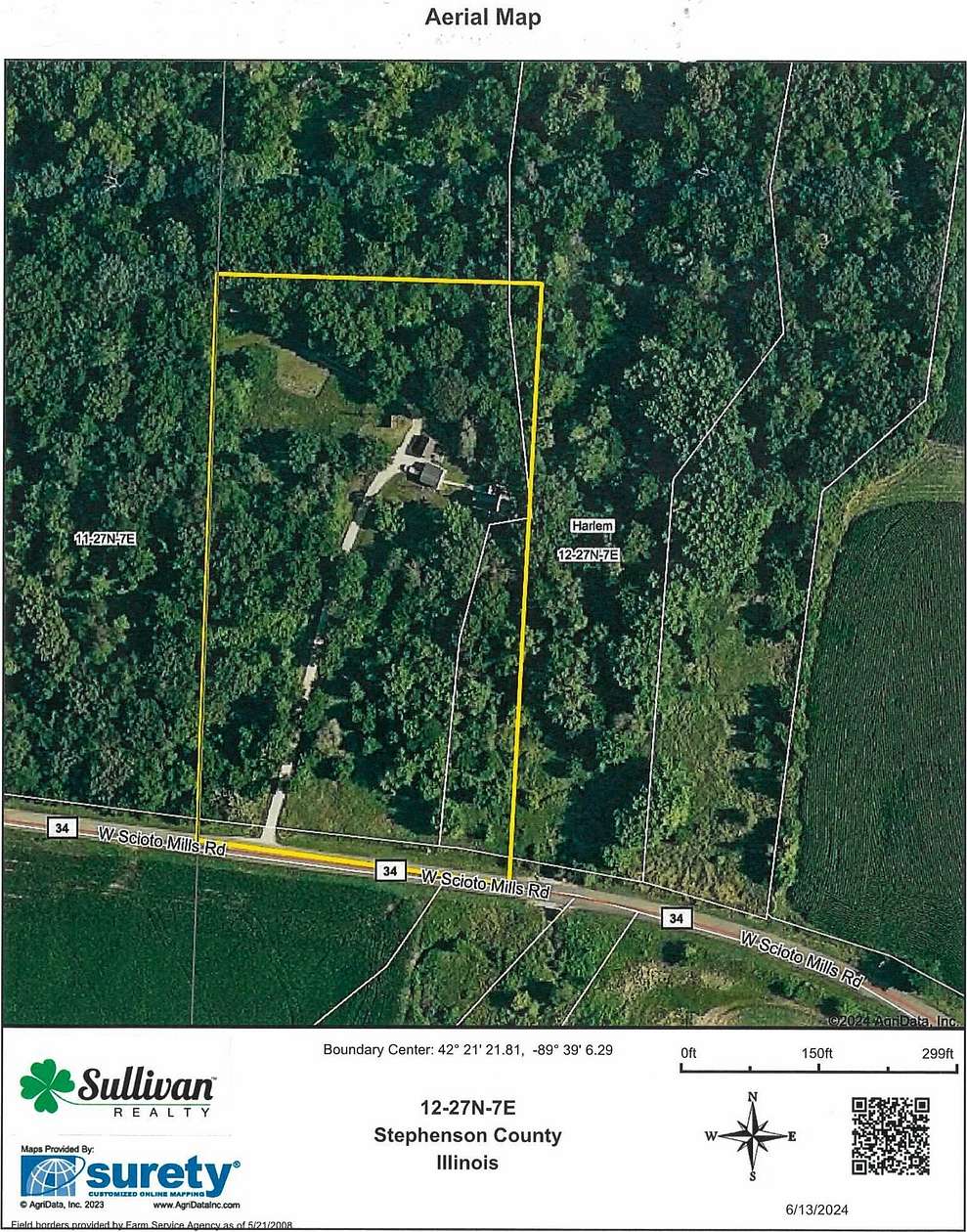 5 Acres of Land with Home for Sale in Freeport, Illinois