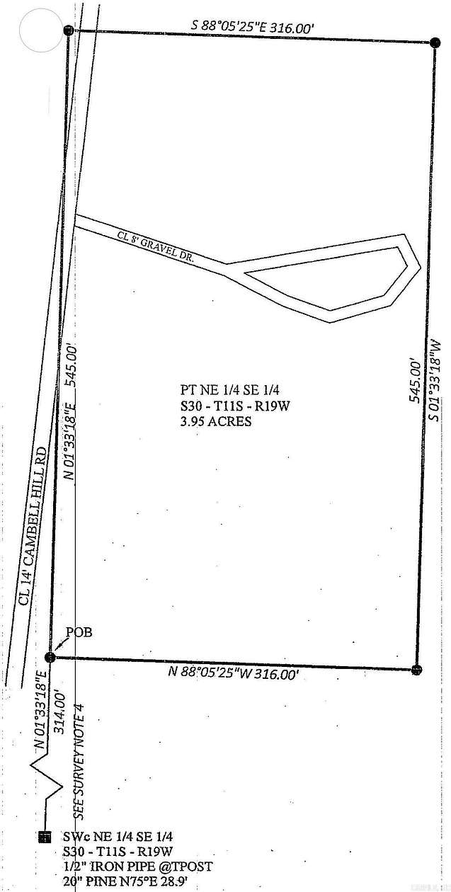 3.95 Acres of Land for Sale in Reader, Arkansas