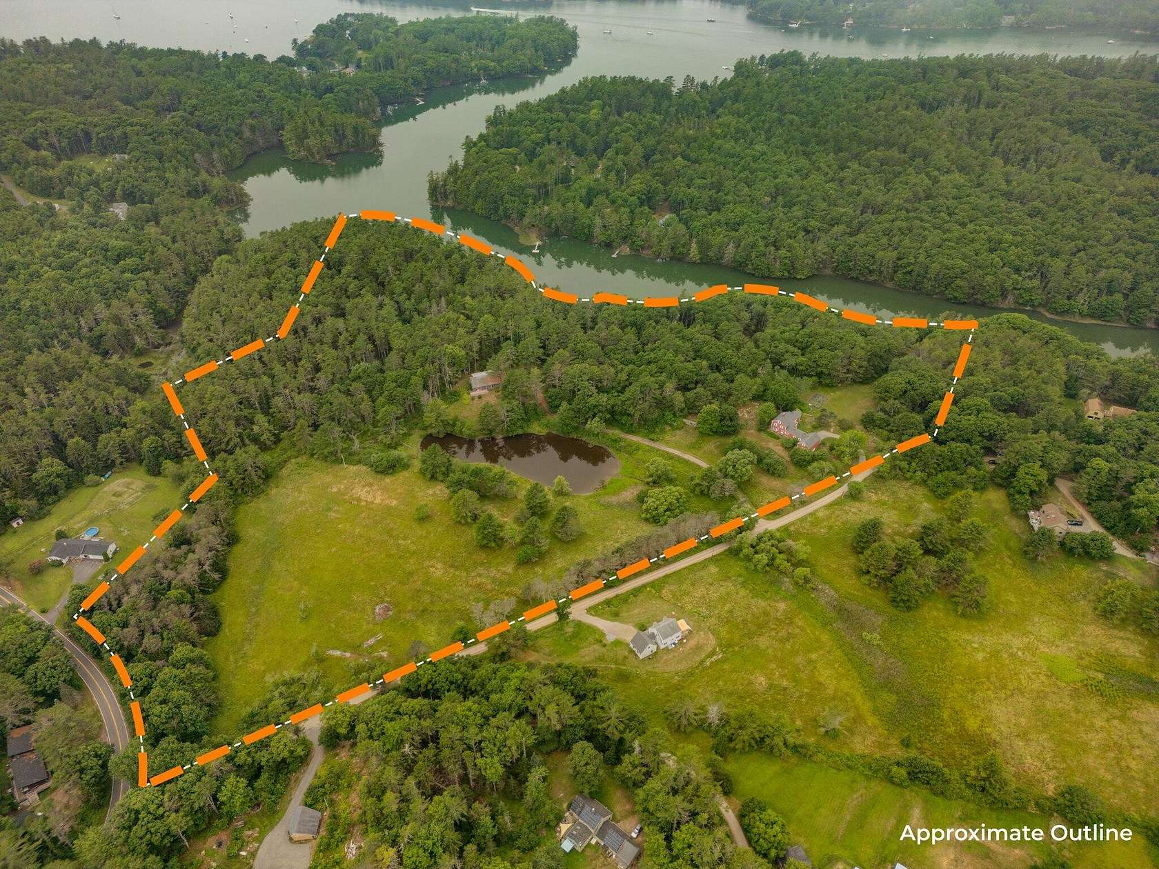 28.11 Acres of Agricultural Land with Home for Sale in West Bath Town, Maine