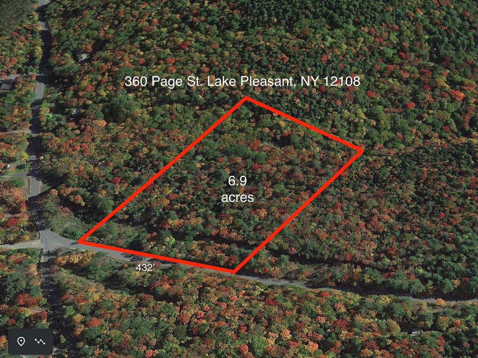 6.9 Acres of Residential Land for Sale in Lake Pleasant, New York