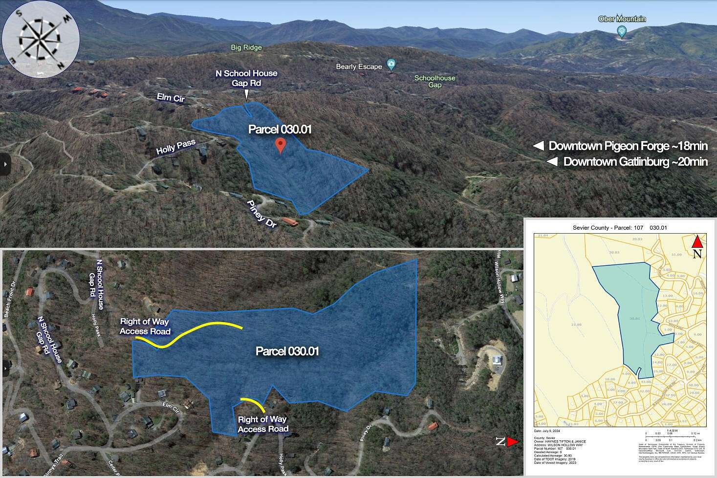 17.46 Acres of Land for Sale in Sevierville, Tennessee