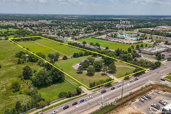 9.33 Acres of Improved Mixed-Use Land for Auction in Derby, Kansas