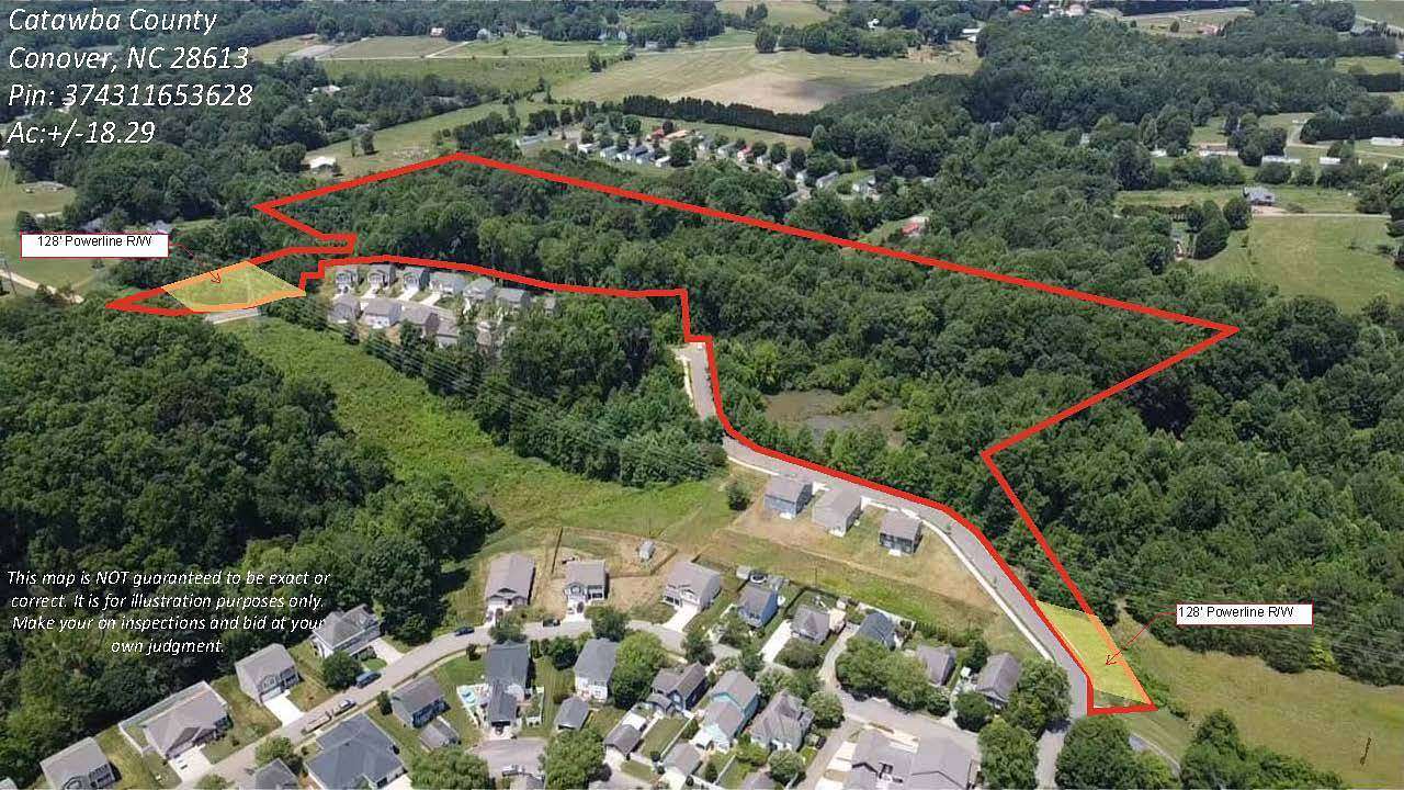 19.62 Acres of Land for Auction in Conover, North Carolina