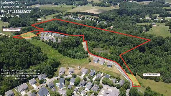 19.62 Acres of Land for Auction in Conover, North Carolina