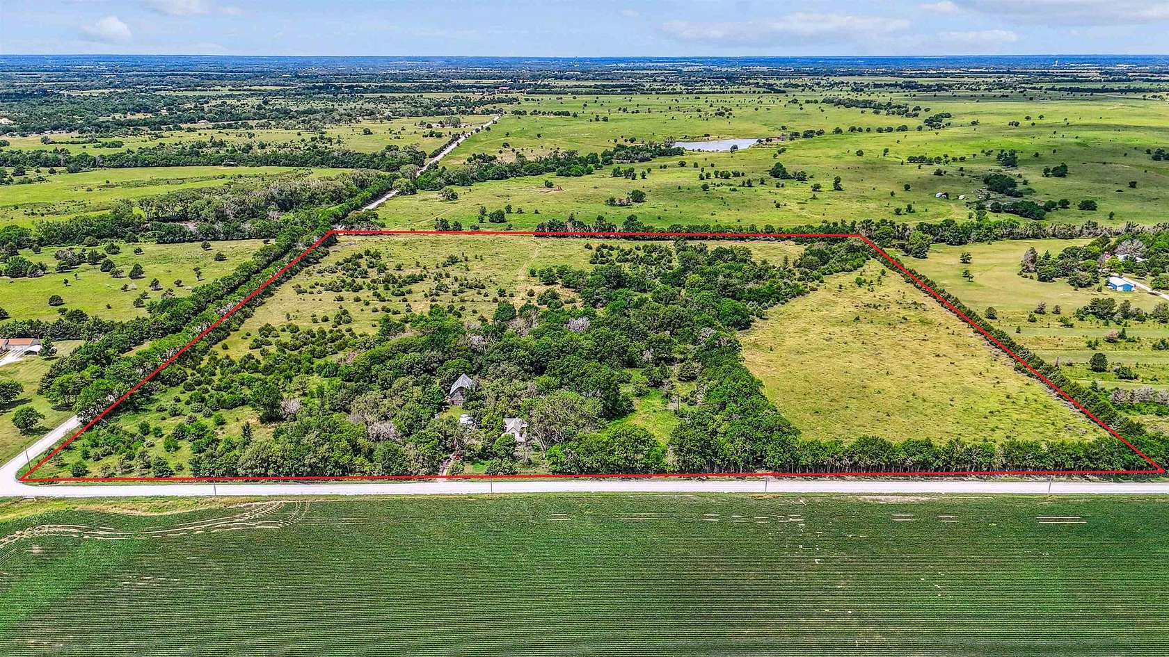 40 Acres of Land with Home for Auction in El Dorado, Kansas