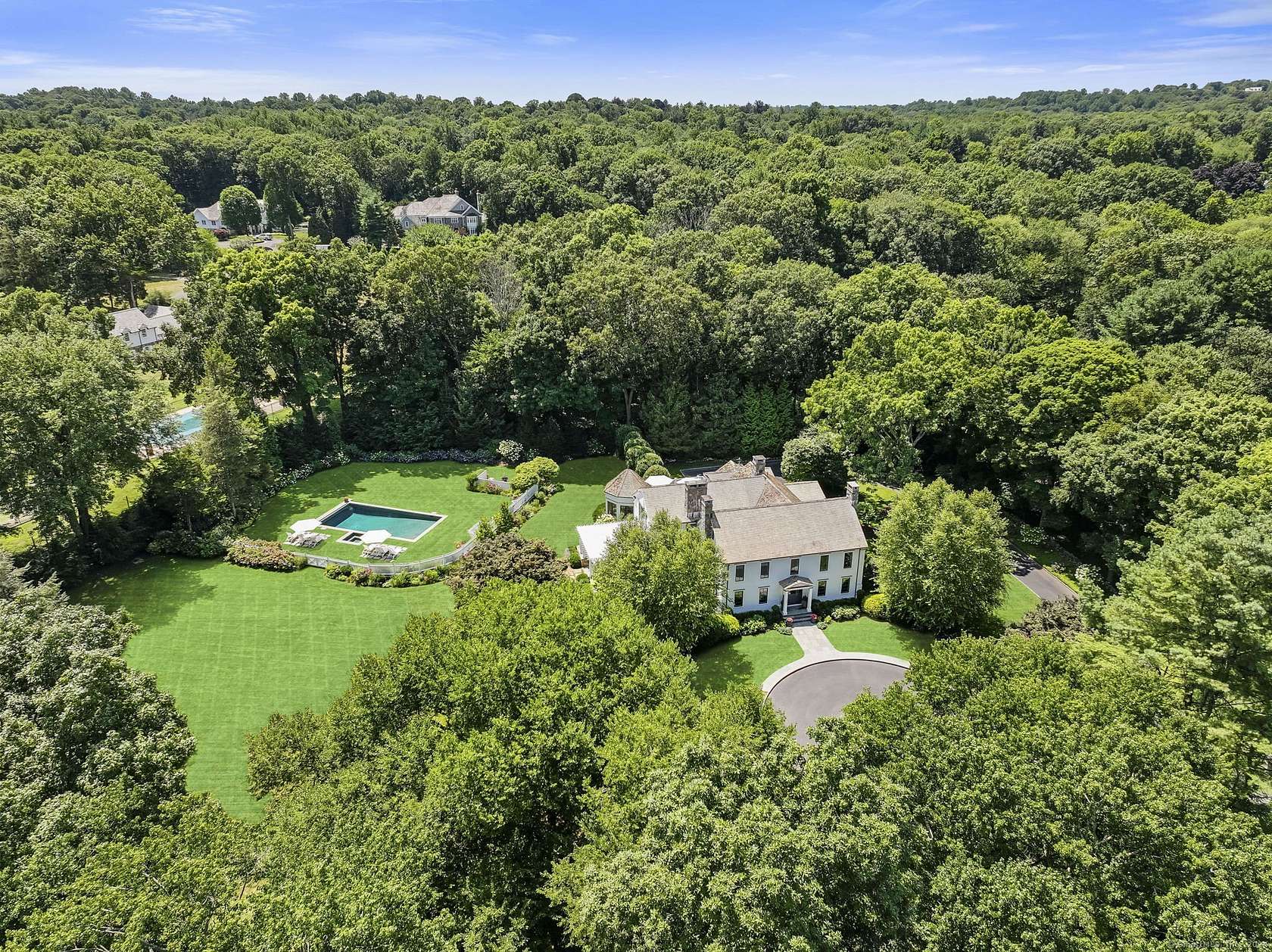 2.38 Acres of Residential Land with Home for Sale in New Canaan, Connecticut