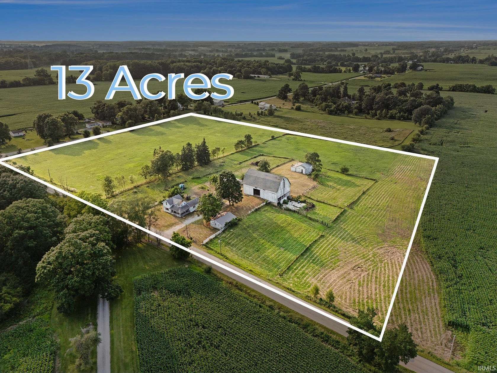 13 Acres of Land with Home for Sale in Pierceton, Indiana