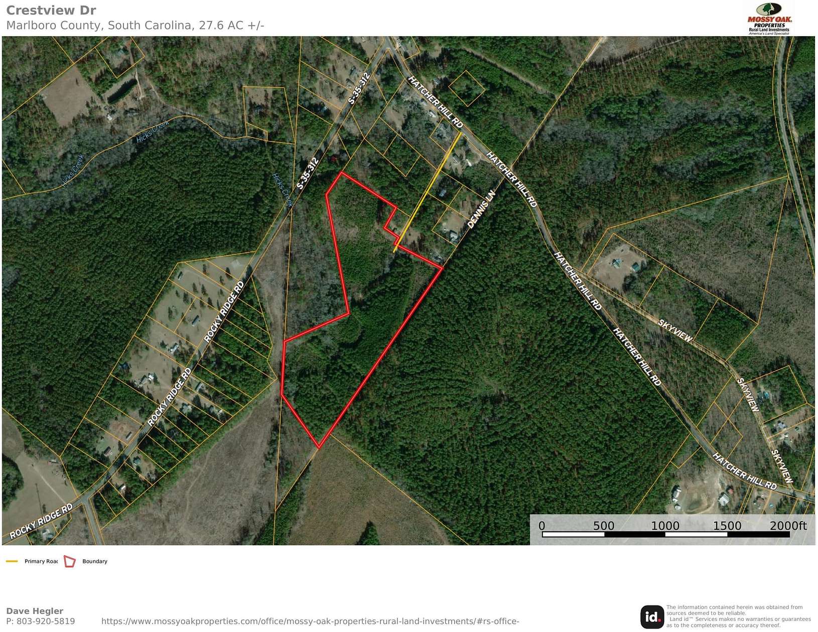 27.6 Acres of Recreational Land & Farm for Sale in Wallace, South Carolina