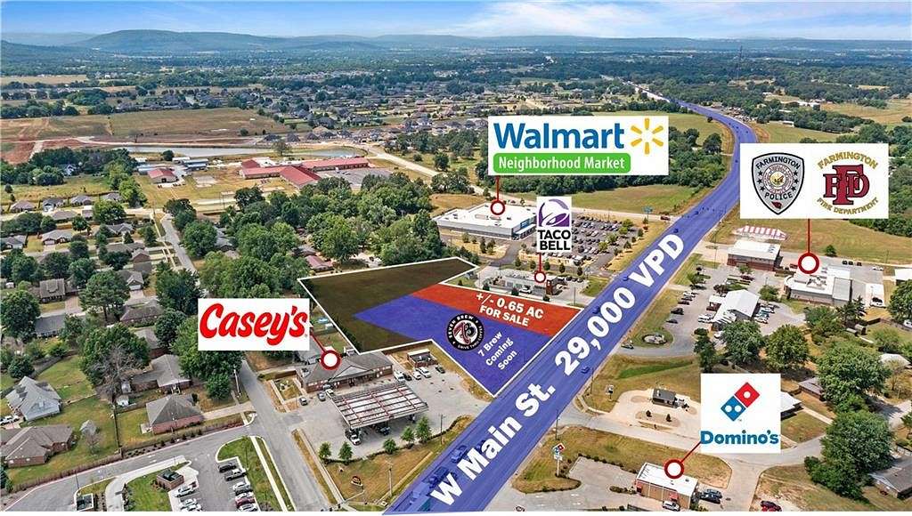 0.65 Acres of Commercial Land for Sale in Farmington, Arkansas