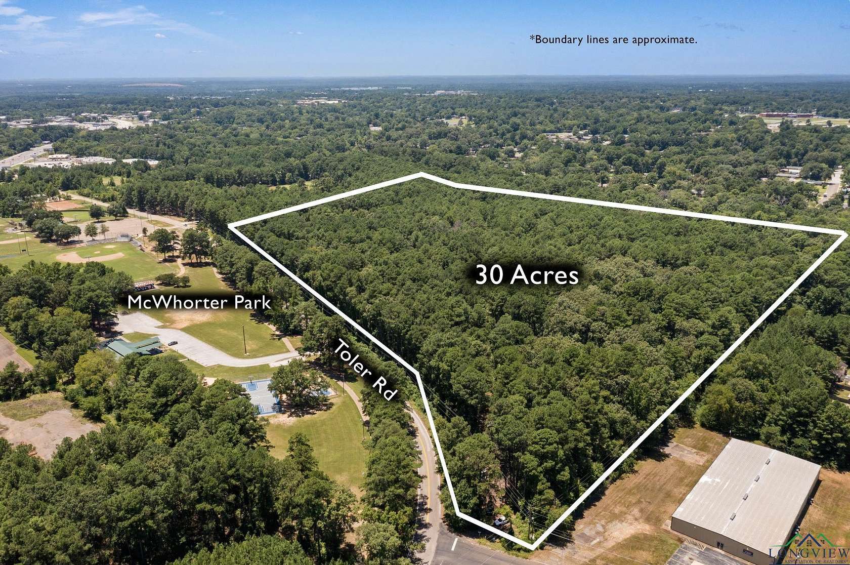 29.67 Acres of Land for Sale in Longview, Texas