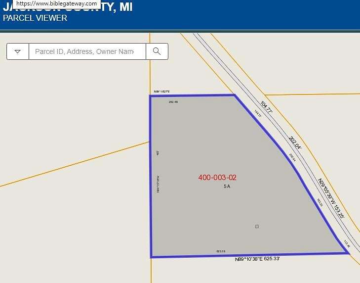 5 Acres of Residential Land for Sale in Grass Lake, Michigan