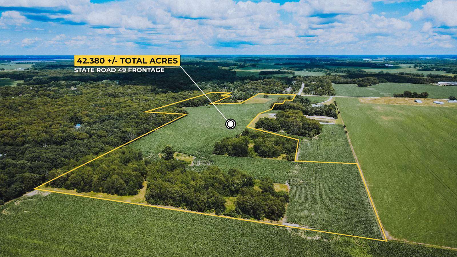 42.38 Acres of Land for Sale in Wheatfield, Indiana