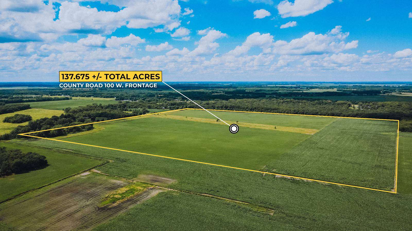 136.68 Acres of Land for Sale in Wheatfield, Indiana