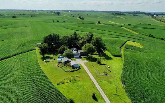 3.95 Acres of Residential Land with Home for Sale in Iowa Township, Iowa