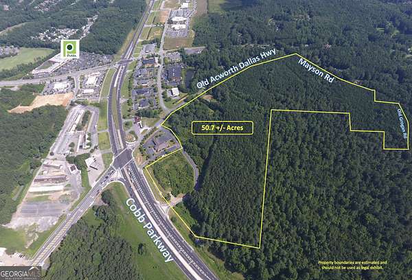 50.7 Acres of Land for Sale in Acworth, Georgia