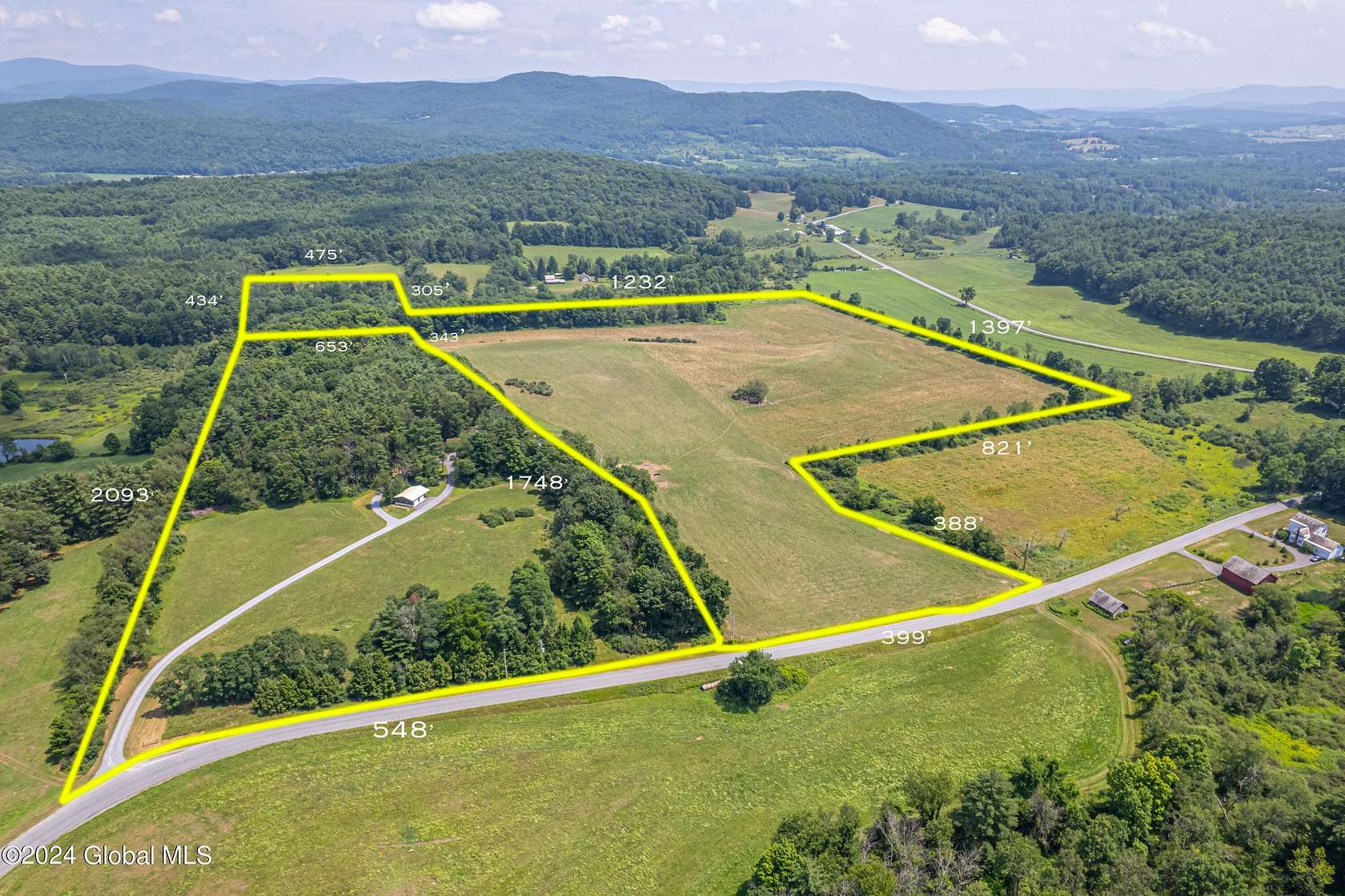 77 Acres of Agricultural Land with Home for Sale in Cambridge, New York