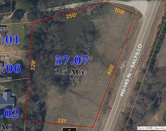 2.5 Acres of Mixed-Use Land for Sale in Saltillo, Mississippi