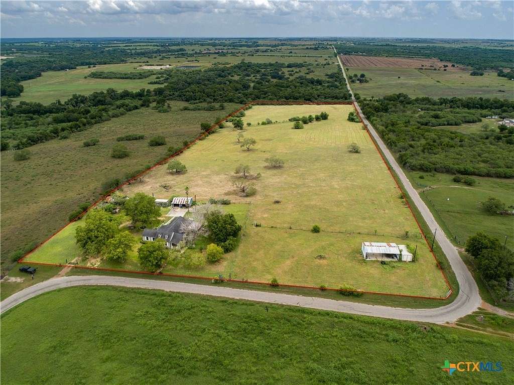 22.23 Acres of Recreational Land with Home for Sale in Yoakum, Texas