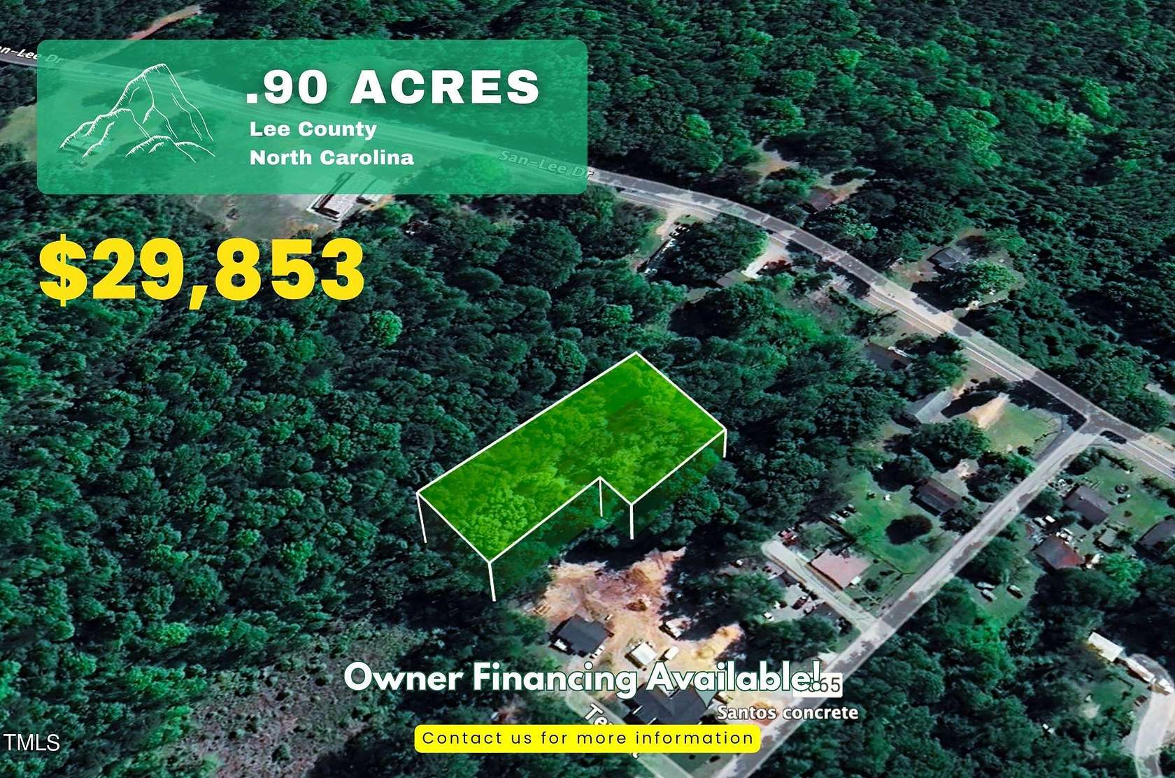 0.9 Acres of Residential Land for Sale in Sanford, North Carolina