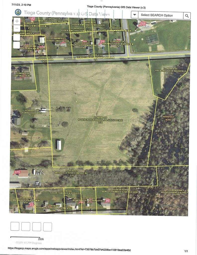 9.8 Acres of Land for Sale in Mansfield, Pennsylvania