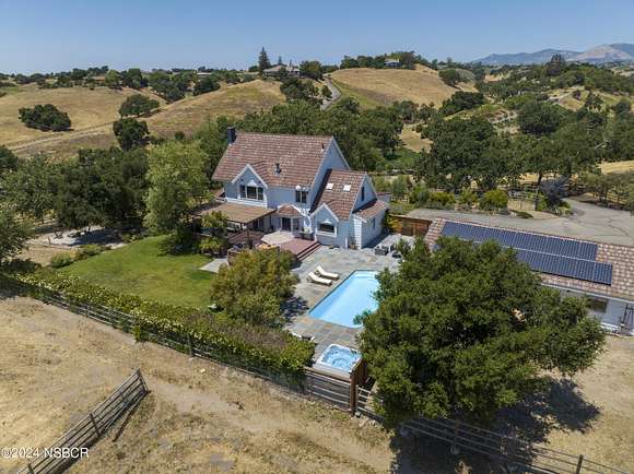 11.8 Acres of Land with Home for Sale in Santa Ynez, California
