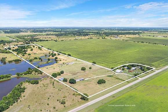 33.89 Acres of Agricultural Land with Home for Sale in Blum, Texas