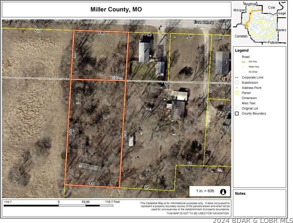 0.94 Acres of Land for Sale in Eldon, Missouri